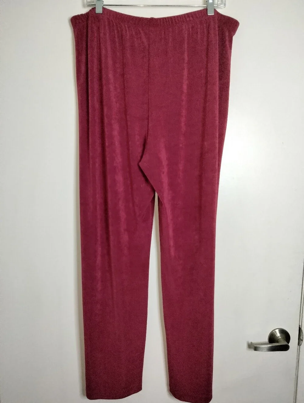 Chico's Travelers (Sz 3/XL/16) Cranberry Red Stretch (2PC) Tunic Top & Pants Set